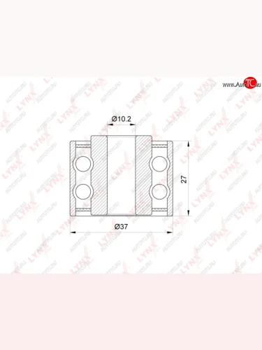 Ролик приводного ремня PEUGEOT 206 (98-01) (1.9),306 CITROEN Xsara (99-05) обводной LYNX LYNX pb7110