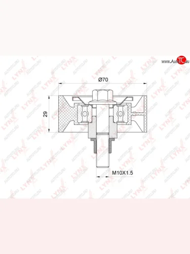 Ролик приводного ремня FIAT Ducato (2.3 DJTD) обводной LYNX LYNX pb7111