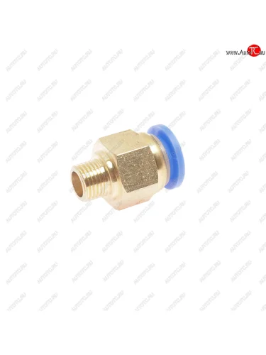 Соединитель трубки ПВХ,полиамид d=10мм (наружная резьба) М10х1 прямой металлический NO NAME pc m10x1 d=10