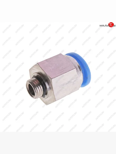 Соединитель трубки ПВХ,полиамид d=12мм (наружная резьба) М10х1 прямой металлический NO NAME pc m10x1 d=12