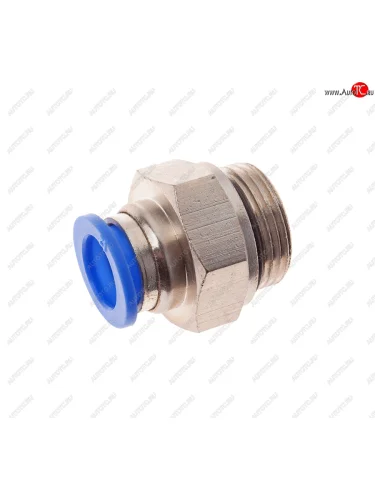 Соединитель трубки ПВХ,полиамид d=12мм (наружная резьба) М22х1.5 прямой металлический NO NAME pc m22x1.5 d=12