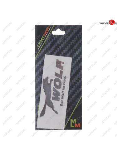 Наклейка металлическая Wolf. der wolf im FORD. 28х90мм MASHINOKOM MASHINOKOM pkta 028