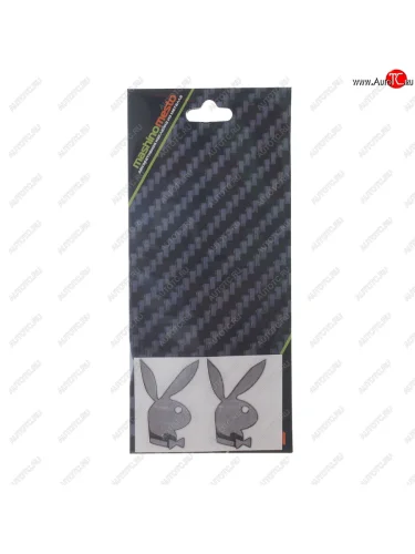 Наклейка металлическая PlayBoy 25х25мм (2шт.) MASHINOKOM MASHINOKOM pkta 055