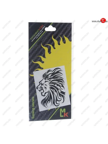 Наклейка металлическая Лев 55х44мм MASHINOKOM MASHINOKOM pkta 101