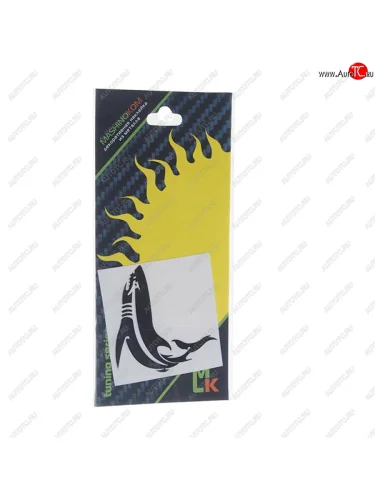 Наклейка металлическая Акула большая 55х44мм MASHINOKOM MASHINOKOM pkta 113