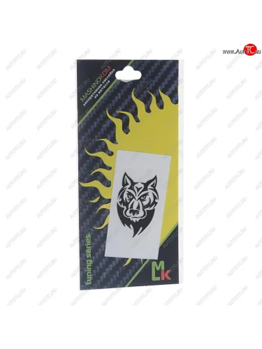 Наклейка металлическая Волк тату 26х40мм MASHINOKOM MASHINOKOM pkta 136