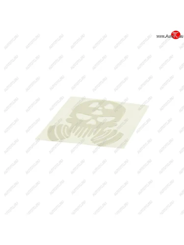 Наклейка металлическая Череп радиация 45х45мм MASHINOKOM MASHINOKOM pkta 140