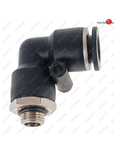 Соединитель трубки ПВХ,полиамид d=10мм (наружная резьба) М10х1 угольник металлический NO NAME pl m10х1 d=10