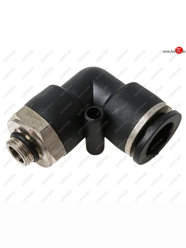 Соединитель трубки ПВХ,полиамид d=12мм (наружная резьба) М10х1 угольник металлический NO NAME pl m10х1 d=12 NO NAME pl m10х1 d=12