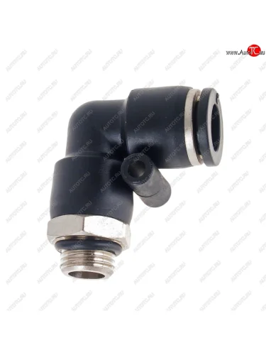 Соединитель трубки ПВХ,полиамид d=8мм (наружная резьба) М10х1 угольник металлический NO NAME pl m10x1 d=8