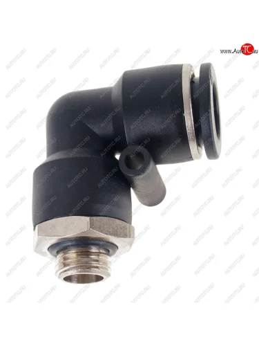 Соединитель трубки ПВХ,полиамид d=12мм (наружная резьба) М12х1.25 угольник металлический NO NAME pl m12x1.25 d=12