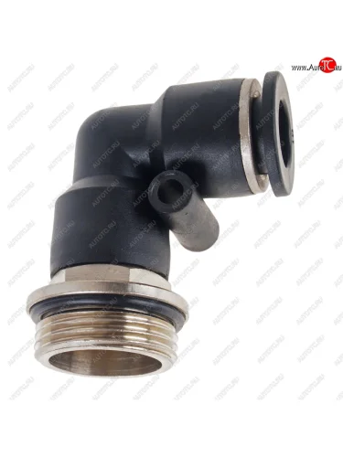 Соединитель трубки ПВХ,полиамид d=10мм (наружная резьба) М22х1.5 угольник металлический NO NAME pl m22x1.5 d=10