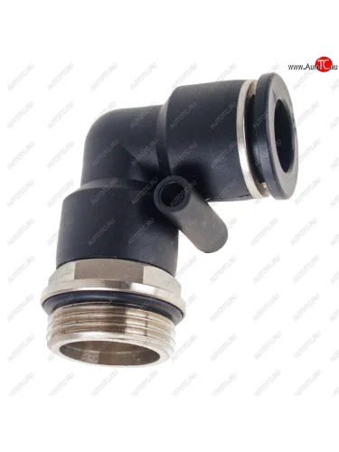 Соединитель трубки ПВХ,полиамид d=12мм (наружная резьба) М22х1.5 угольник металлический NO NAME pl m22x1.5 d=12