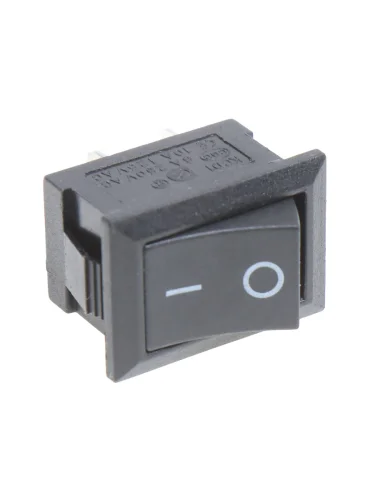 Выключатель клавиша 2-х позиционный прямоугольный черныйсерый NO NAME пп-2