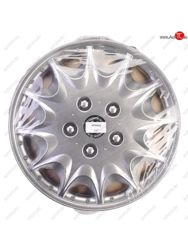 Колпак колеса R-15 серый ПРИНЦ комплект 4шт. NO NAME принц r-15