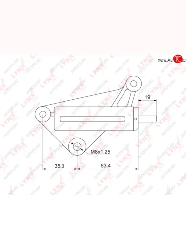 Натяжитель ремня ГРМ VW Passat AUDI A4,A6 (97-05) (1.8 T) LYNX LYNX pt1003