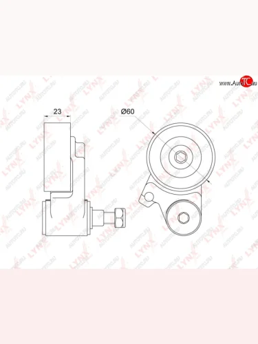Ролик ГРМ MITSUBISHI Outlander XL,Pajero Sport (08-) (3.0) натяжителя LYNX LYNX pt1038