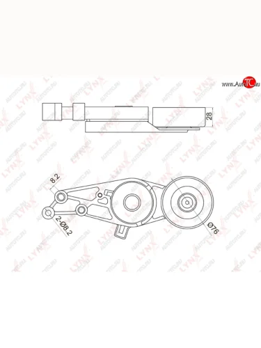 Ролик приводного ремня AUDI A4,A6 натяжителя (с демпфером) LYNX LYNX pt3001