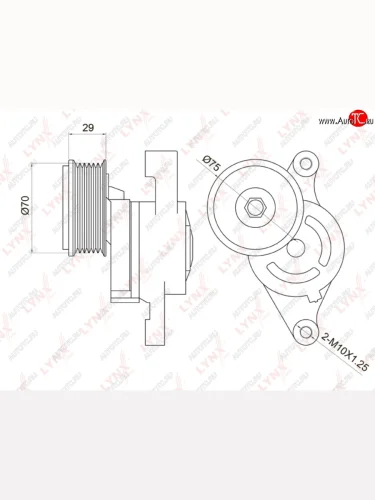 Ролик приводного ремня MAZDA 3 натяжителя (с демпфером) LYNX LYNX pt3025
