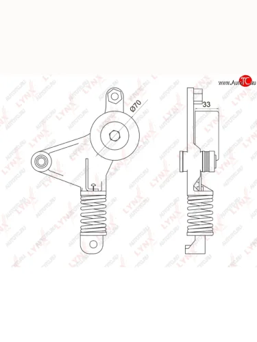 Натяжитель приводного ремня TOYOTA Camry (06-11),Estima (06-),Rav 4 (05-12) (2.4) LYNX LYNX pt3045