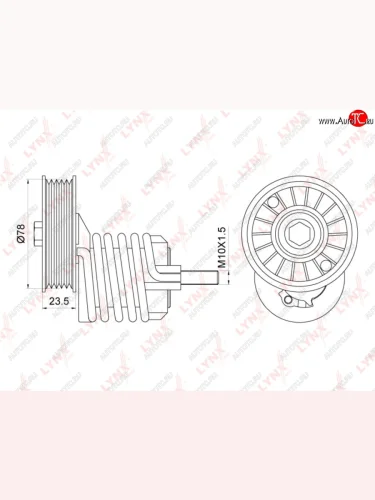 Ролик приводного ремня VW Passat AUDI A4,A6 натяжителя (с демпфером) LYNX LYNX pt3164