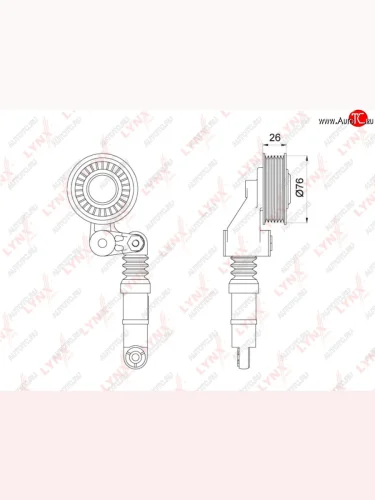 Ролик приводного ремня VW Crafter (06-) натяжителя LYNX LYNX pt3188