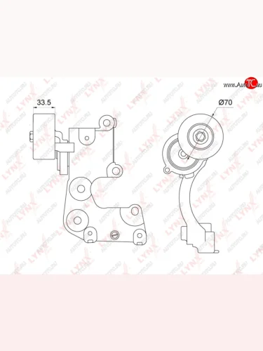 Ролик приводного ремня TOYOTA Camry (06-) (3.5) натяжителя LYNX LYNX pt3223