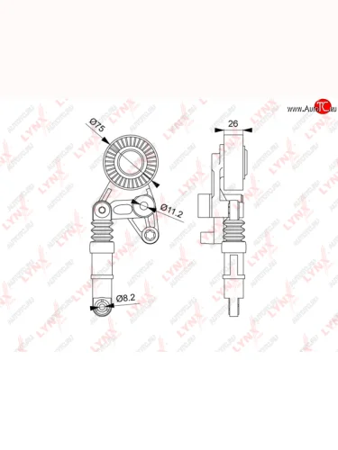 Ролик приводного ремня VW Touareg (03-05) AUDI A4,A6,S4 (05-12) натяжителя кондиционера LYNX LYNX pt3226