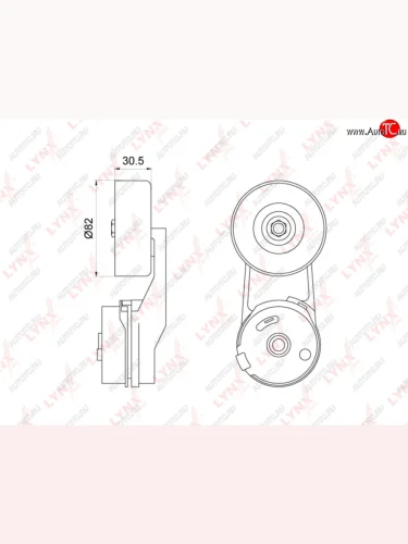 Натяжитель приводного ремня OPEL Astra GTC (12-),Insignia (08-) (2.0) LYNX LYNX pt3234