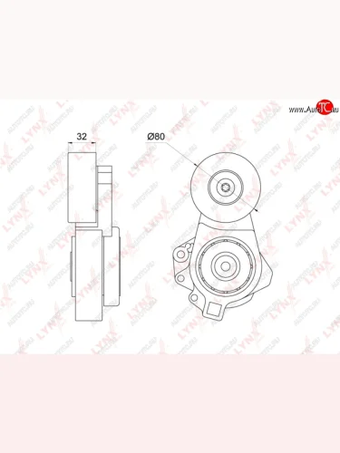 Ролик приводного ремня MITSUBISHI Pajero (00-) натяжителя LYNX LYNX pt3287