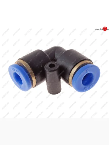 Соединитель трубки ПВХ,полиамид d=5мм угольник пластик NO NAME pul05