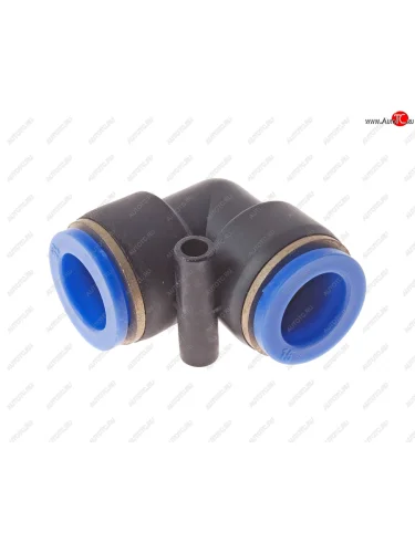 Соединитель трубки ПВХ,полиамид d=15мм угольник пластик NO NAME pul15