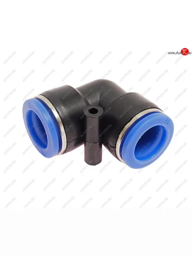 Соединитель трубки ПВХ,полиамид d=16мм угольник пластик NO NAME pul16