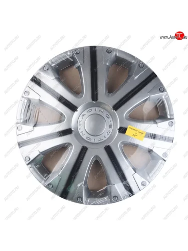 Колпак колеса R-15 черныйсильвер РАСИНГ СУПЕР комплект 4шт. NO NAME расинг-супер черныйсильвер r-15