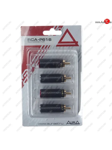 Штекер RCA комплект 4шт. AURA AURA rca-p616