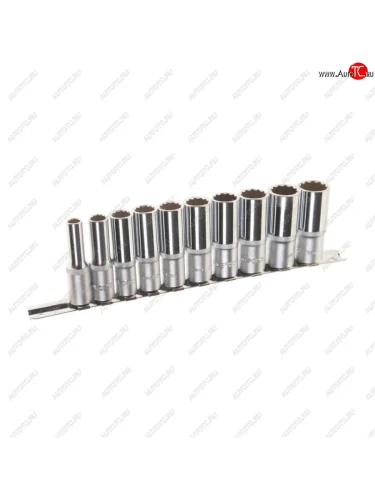 Набор головок торцевых 38 12-ти гранных 08-19мм глубоких на планке 10 предметов ROCKFORCE ROCKFORCE rf-3102-9