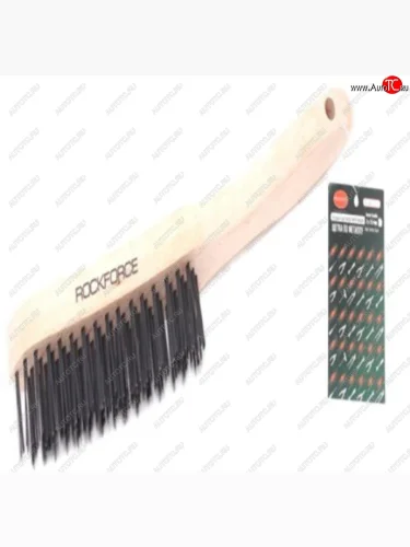 Щетка металлическая ручная деревянный корпус, сталь 6x15 рядов ROCKFORCE ROCKFORCE rf-340117232