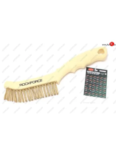 Щетка металлическая ручная пластиковый корпус, латунь 2x19 рядов ROCKFORCE ROCKFORCE rf-340121214