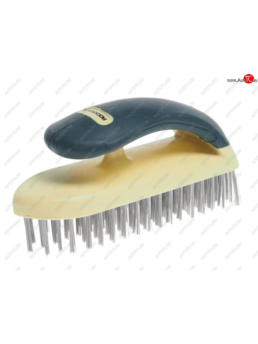 Щетка металлическая ручная пластиковый корпус, резиновая ручка, сталь 5x18 рядов ROCKFORCE ROCKFORCE rf-340125228  в Керчи Республика Крым