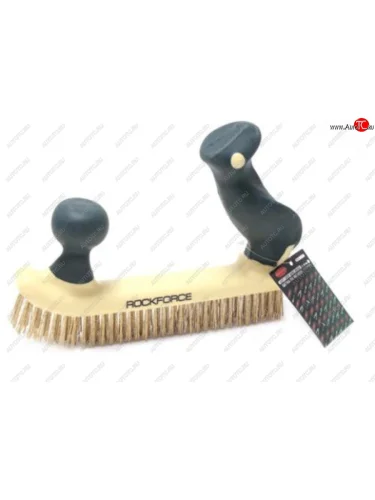 Щетка металлическая двуручная (пластиковый корпус, резиновая ручка, медь) 5x32 ряда ROCKFORCE ROCKFORCE rf-340126429