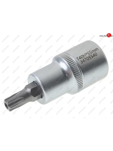 Бита-головка 12 TORX T40х55мм с отверстием ROCKFORCE ROCKFORCE rf-34705540