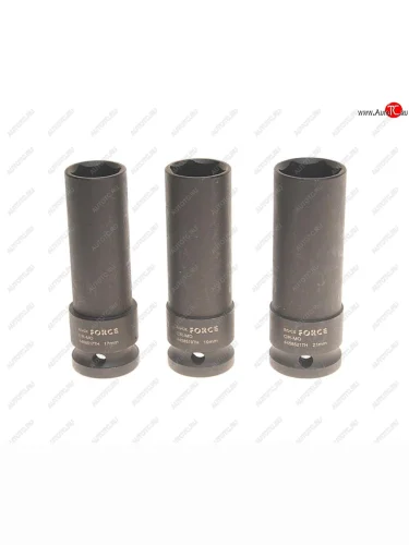 Набор головок колесных 1/2 17,19,21х85мм ударных тонкостенных 3 предмета в кейсе ROCKFORCE ROCKFORCE rf-4032th ROCKFORCE rf-4032th