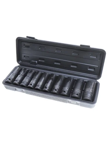 Набор головок торцевых 12 12-ти гранных 10-24мм ударных глубоких 10 предметов в кейсе ROCKFORCE ROCKFORCE rf-4107-9mpb