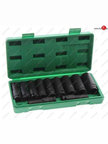 Набор головок торцевых 12 6-ти гранных 10-24мм глубоких ударных 11 предметов ROCKFORCE ROCKFORCE rf-4117-5mpb