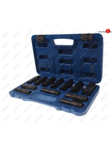Набор головок ударных 12 глубоких (10,12-19,21,22,24мм) 12 предметов в кейсе ROCKFORCE ROCKFORCE rf-4127-5mpb