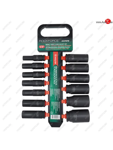 Набор головок ударных 12 глубоких (10-32мм) 13 предметов ROCKFORCE ROCKFORCE rf-4137mpb