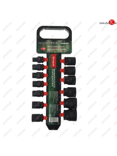 Набор головок ударных 12 (10, 12-15, 17, 19, 21, 22, 24, 27, 30, 32мм) 13 предметов ROCKFORCE ROCKFORCE rf-4139mpb
