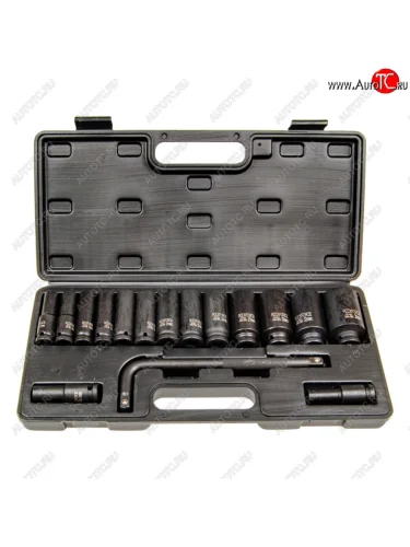Набор головок торцевых 12 6-ти гранных 10-36мм ударных 16 предметов ROCKFORCE ROCKFORCE rf-4166a-5mpb