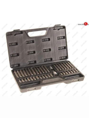 Набор бит 12 38 TORX T20-55 HEX H4-12мм SPLINE M5-12 2 держателя 40 предметов в кейсе ROCKFORCE ROCKFORCE rf-4401