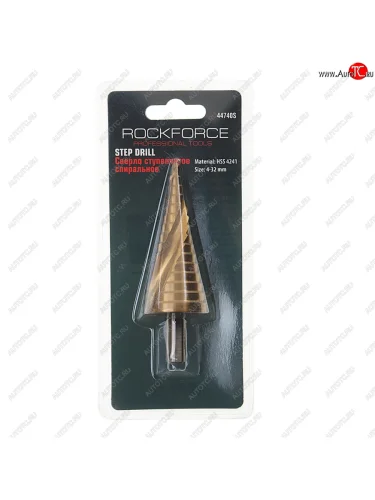 Сверло ступенчатое 4.0-32.0мм спиральное в блистере (HSS 4241) ROCKFORCE ROCKFORCE rf-44740s